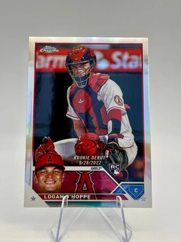 2023 Topps Chrome Logan O'Hoppe Update Series Rookie Debut #USC62 Refractor (RC)