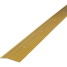 M-D Building Products 2 In. X 72 In. Satin Brass Aluminum Carpet Trim with Screw