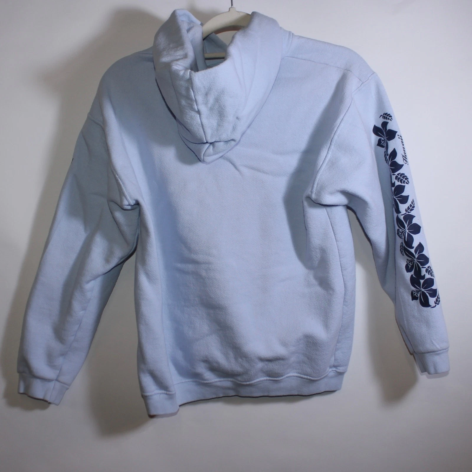 VETEMENTS Felpa con cappuccio Alstyle Apparel blu chiaro hawaiana con fiori taglia XL