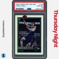 2020 PANINI ONE AND ONE #104 LAMELO BALL RC ROOKIE /99 PSA 10