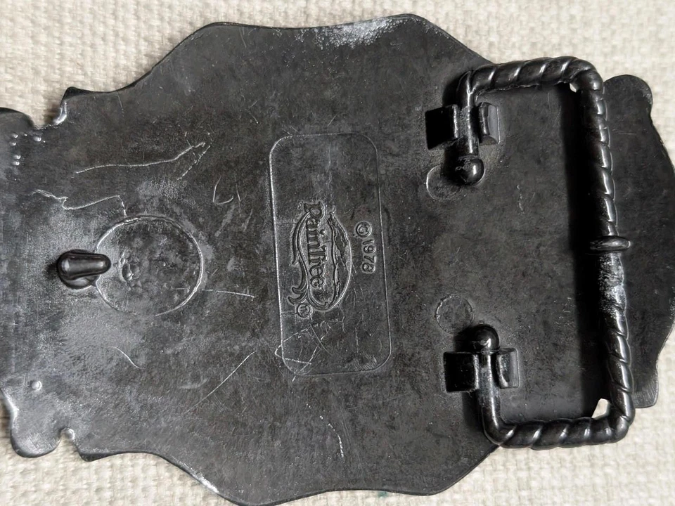 Casco de fútbol americano Seattle Seahawks vintage años 70 hebilla de cinturón NFL metal WESTERN Foto 3 de 4