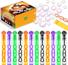 60 Pack Halloween Bubble Wands, Mini Bubble Toys for Halloween Party Favors, Nov