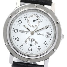 HERMES Clipper CL5.710 GMT date white Dial Automatic Men's Watch_903008