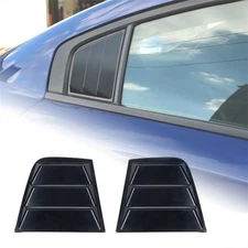 Black Rear Side Window Blinds Quarter Louver Cover for Dodge Charger 2015-2021