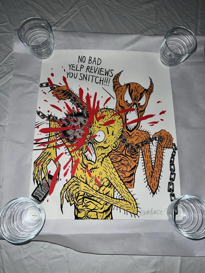 Neckface No Reviews Signed Autographed Poster Child Prints Limited Edition 150 - Image 3 of 4