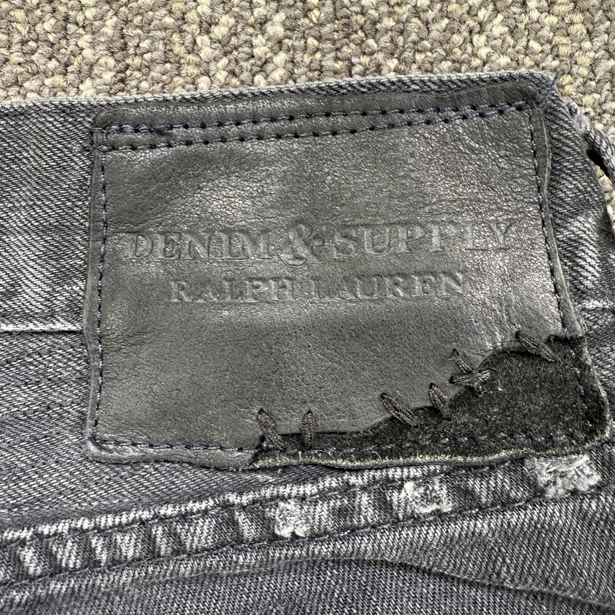 Denim Supply Ralph Lauren Jeans Mens Black 30x29 Slim Biker