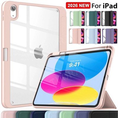 Hülle für iPad 7/8/9/10/11th Air 5 6 Pro 11 Smart Schutz Tasche mit Stifthalter