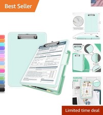 Clipboards with Storage, 13x9.6 Heavy Duty Nursing Clipboard Foldable, Plasti...