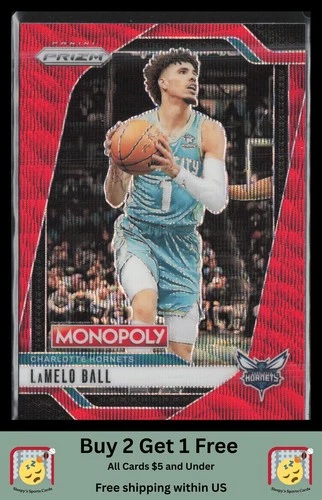 LaMelo Ball 2024-25 Panini Prizm Monopoly #31 Red Prizms