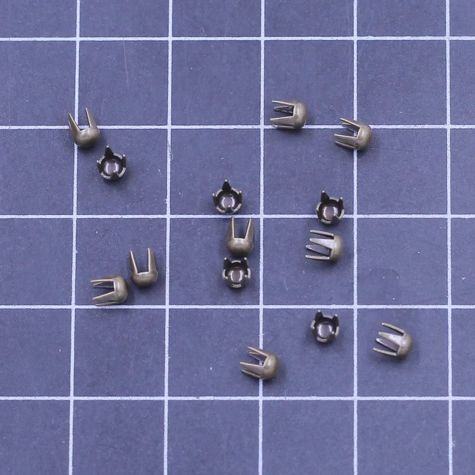 Mini bolsas de costura zapatos ropa remaches tachuelas puntos punk pico 3 mm suministros artesanales - Imagen 3 de 4