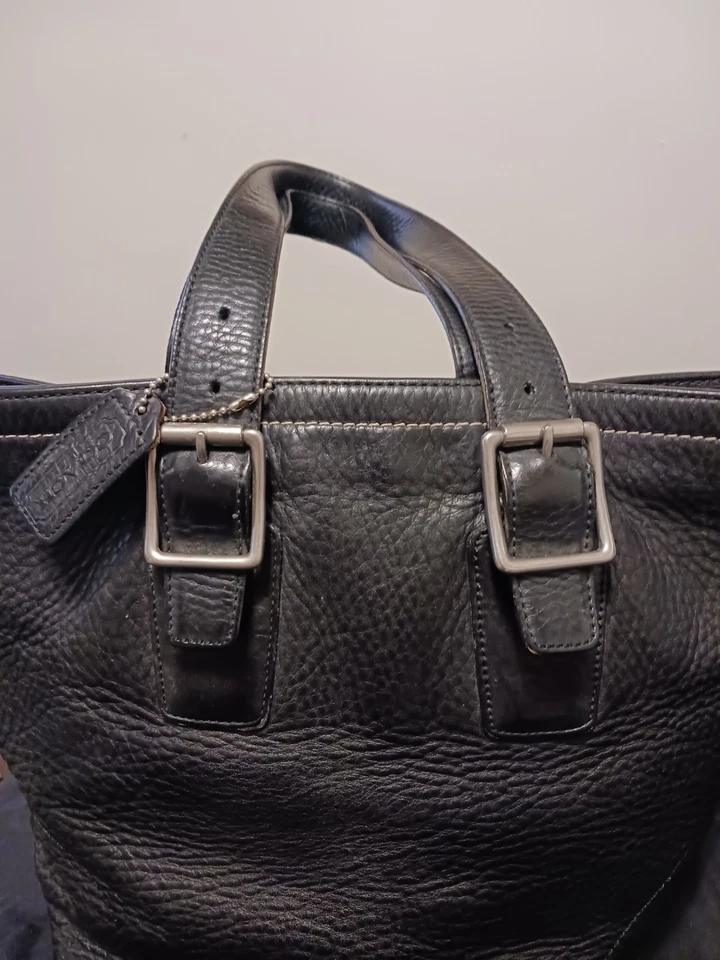 Bolso de Mano Coach Hamilton Millbrook 9600 Años 90 De Colección Cuero Guijarro Negro Costa Rica Foto 4 de 4