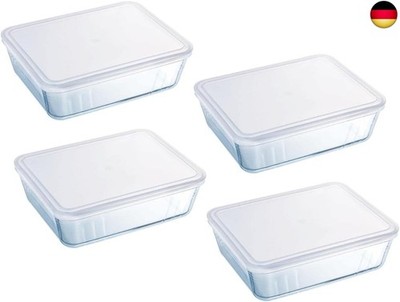 Pyrex Cook&Freeze Set mit 4 rechteckigen Behältern, 4 x 1,5 l,