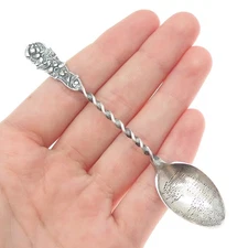 MECHANICS 925 Sterling Silver Antique Art Deco Temple Salt Lake Coffee Spoon