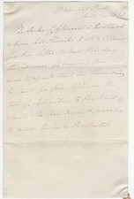 William Frederick, Duke of Gloucester 3rd-Person Signed Letter 1826  Autographed