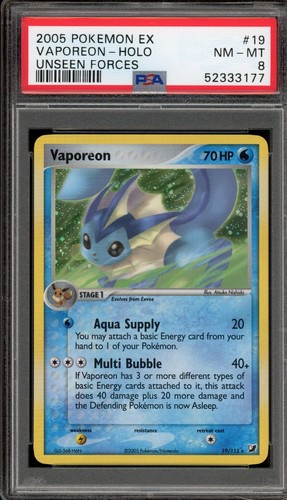 Vaporeon graded PSA 8 for sale on eBay