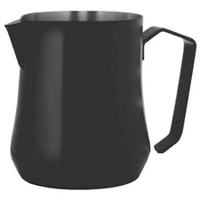 Metallurgica 17 oz Stainless Steel Tulip Milk Frothing Pitcher, Black