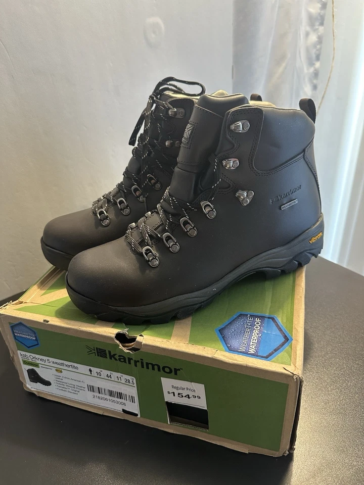 11-Karrimor Orkney 5 Men's Weathertite Waterproof Hiking Walking Boots Brown - Image 2 of 4