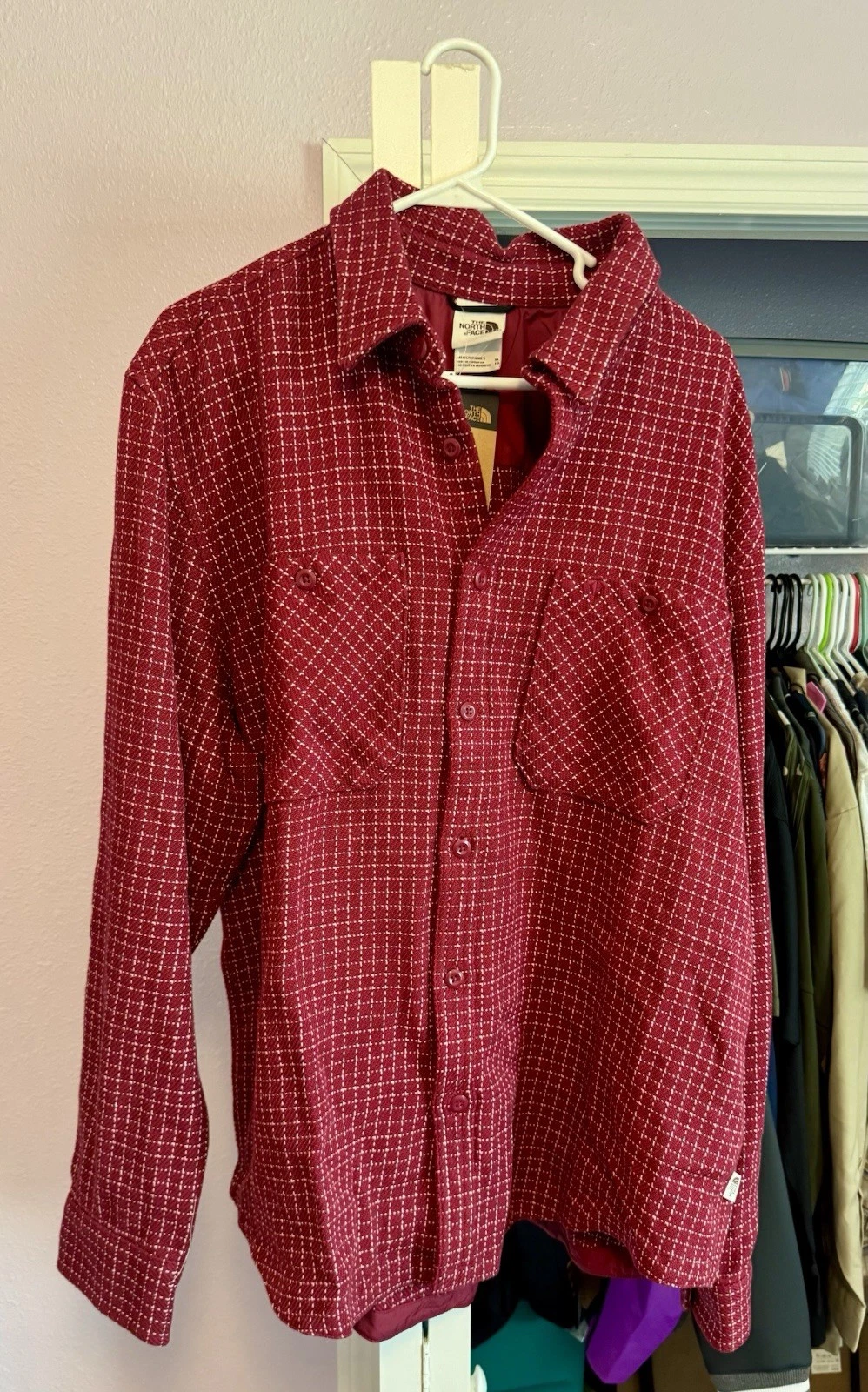 The North Face Twill Flannel Beetroot Men’s XL Longsleeve Shirt. NWT