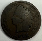 1886 Type 2 Indian Head Cent Exact Coin Imaged #IND1054