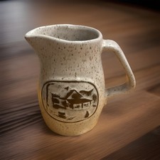 Vintage Art Pottery Stoneware Creamer Union River Pottery 4”