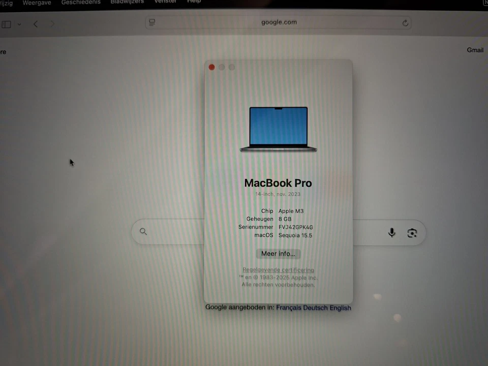 Nov 2023 14" MACBOOK Pro M3 8GB 512GB Qwerty Mint Condition Batt 95%  - Bild 3 von 4