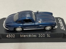 1/43 Solido MERCEDES 300SL Blue # 4502 Die-cast with CASE