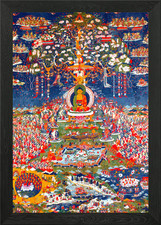 Amitabha Buddha Buddhism Framed Wall Art Poster Canvas Print Picture