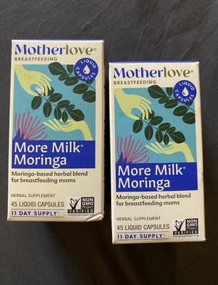 Mother Love More Milk Moringa Breastfeeding 45 Liquid Capsules (x2). Exp. 2028.