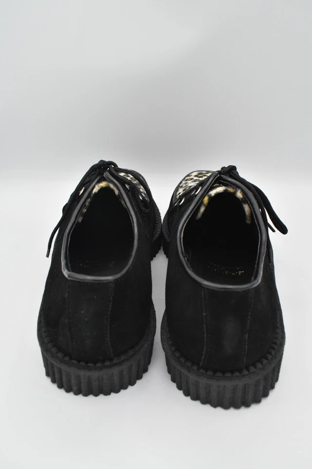Zapatos Creeper Demonia Negro Gamuza Estampado Leopardo Para Mujer Talla 9/ Para Hombre Talla 7 Foto 3 de 4
