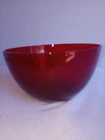 Vintage Anchor Hocking Red Royal Ruby 10"Diameter Glass Bowl