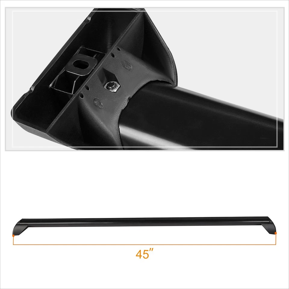 For 02-07 Saturn Vue OE Style Aluminum Roof Rack Crossbar Baggage Carrier Black - Image 3 of 4