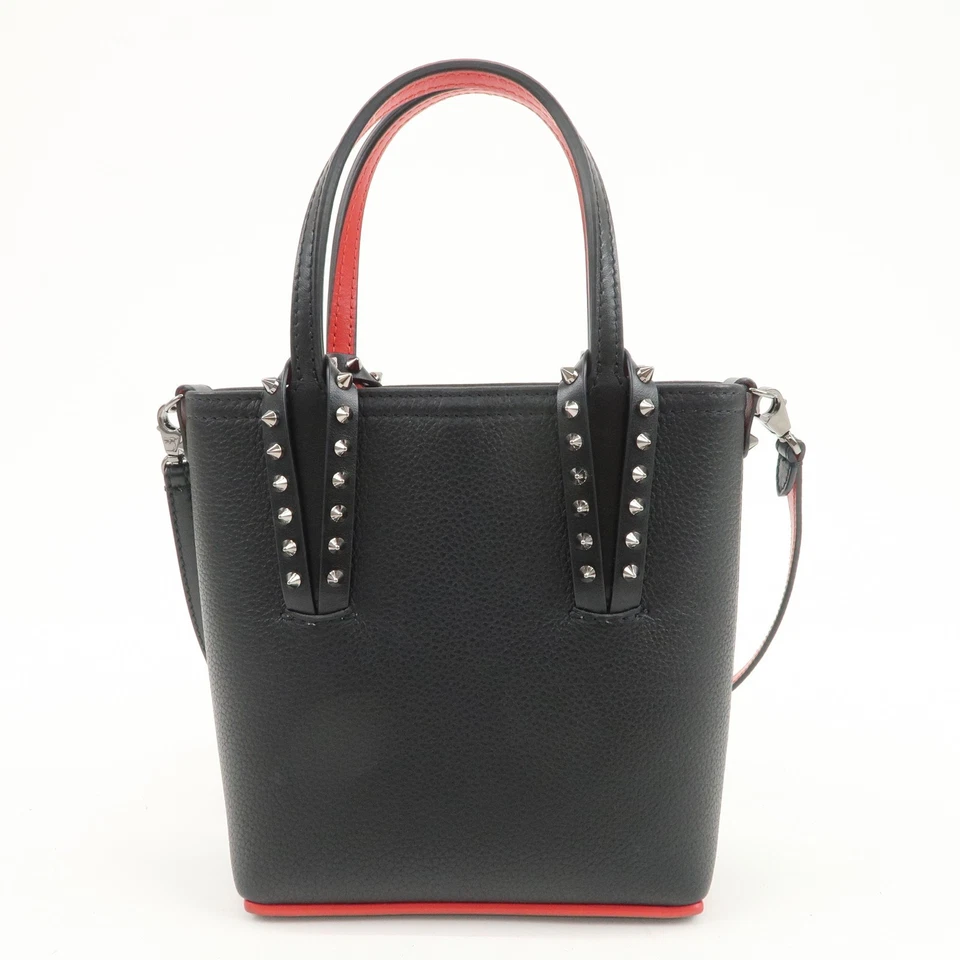Christian Louboutin Cabata N/S Mini Tote Bag 2Way Bag Hand Bag Auth Used F/S - Image 2 of 4