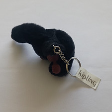 Kipling Black Monkey Faux Fur Keyring Keychai...