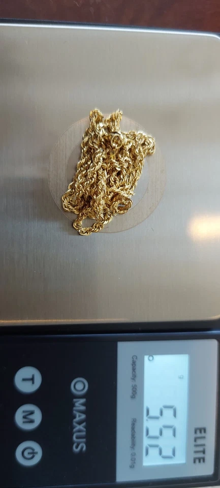 Collar de cuerda brillante talla diamante Zales de oro macizo de 14K - 18" 2,4 mm Foto 4 de 4