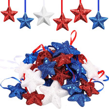 36 Pcs Memorial Day Ornaments Patriotic Hanging Decorations for Tree 4Th of July