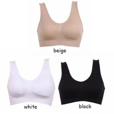 Womens Seamless Comfort Bra Comfy Shapewear Sports Stretch Crop Top Vest Support