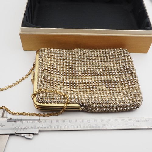 Czech vintage rhinestone clutch bag purse - Picture 6 of 7