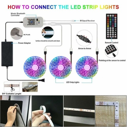 Led strip light RGB 5M Indoor String Lights - Multicolor, Color Changing SP108 - Picture 6 of 11