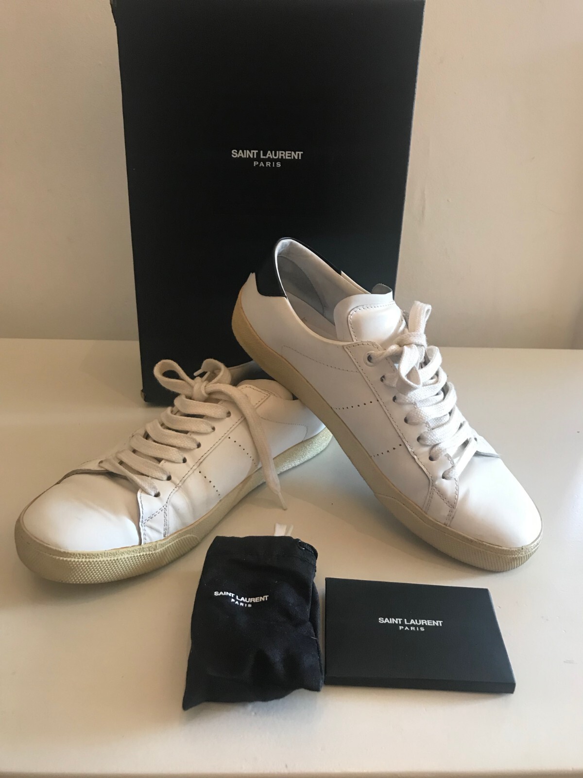 Saint Laurent Sneaker top basso SL 06 bianco sporco taglia 39