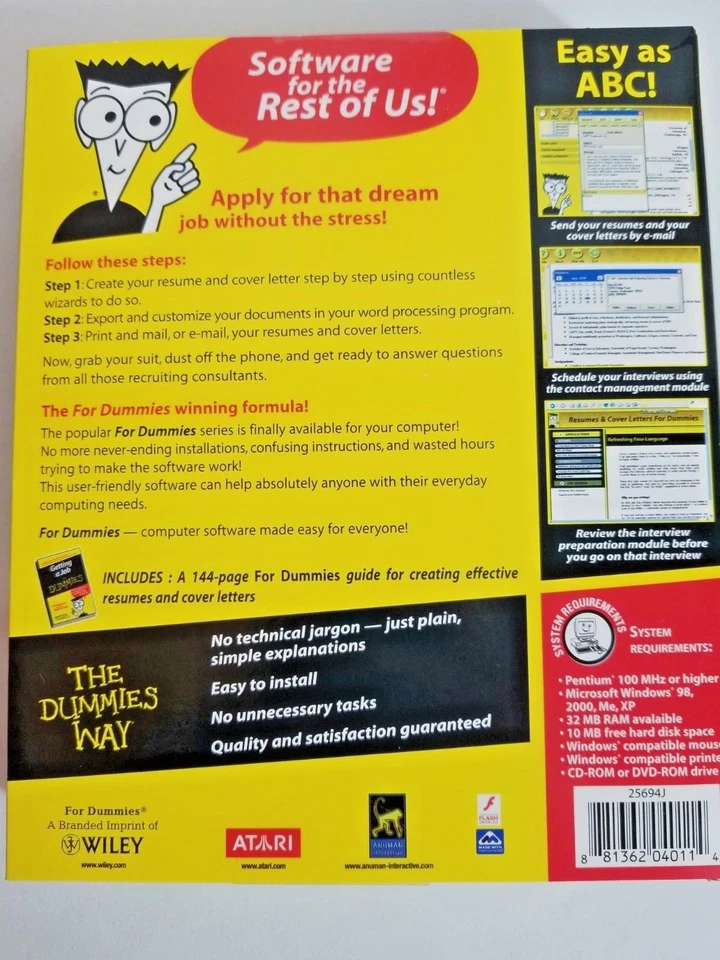 Resumes & Cover Letters for Dummies CD ROM & 144 page reference guide new in box - Image 4 of 4