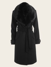 Marciano Romina Wool Blend Coat Black 10-(l) Nwt $380+
