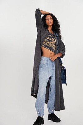 free people denim maxi dress High Low Denim Dress Just Jill Denim It features adjustable spaghetti straps Free People Amber Denim Dress