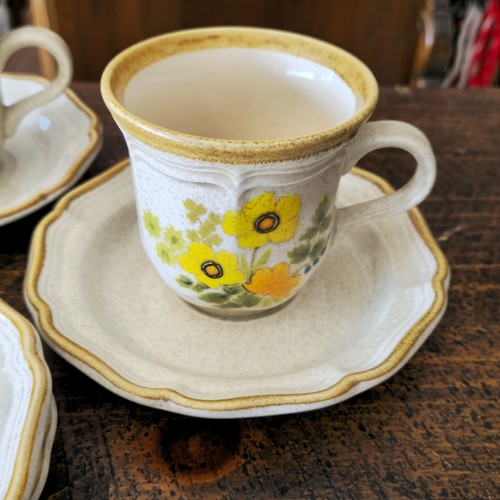 Mikasa Japan Garden Club Fresh Floral Set of 3 Cups & 5 Saucers Replacement - Picture 4 of 8