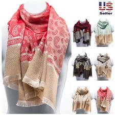 Women's Fashion Long Silky Soft Flower Scarf Shawl Wrap Spring Fall Autumn NEW