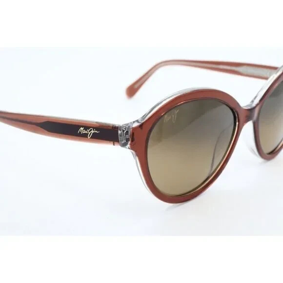 Maui Jim Mariana MJ 828-25E Brown Cat Eye Sunglasses Gray polarized Lenses 55mm Maui Jim MARIANA MJ 828-25E Cat Eye Brown Sunglasses Brown  main image 3