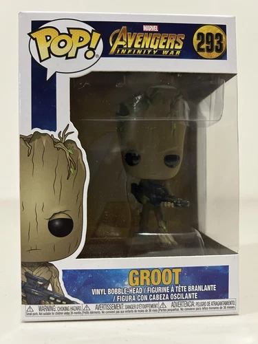 Funko Pop! Groot with Blaster #293 Marvel Avengers Infinity War BobbleHead