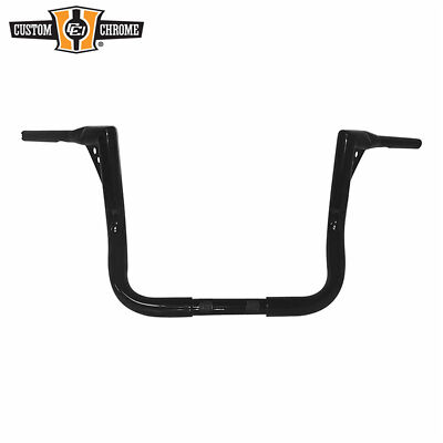 Gloss Black Handlebar 1-1/2'' Fat 12''Rise Fit For Harley Street Electra Glide FL