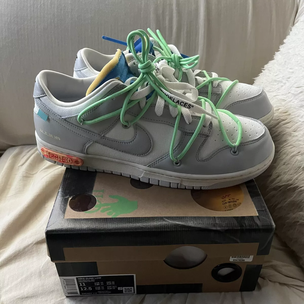 off-white off white x nike dunk low grey Lot 26 of 50 - new size 11 ships  asap