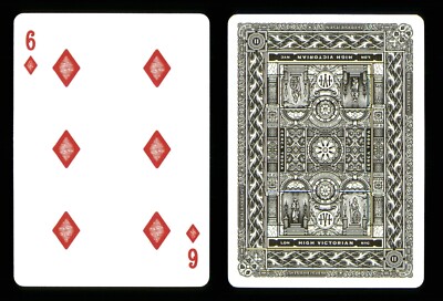 1 x Spielkarte Theory11 High Victorian - 6 of Diamonds ZT 39