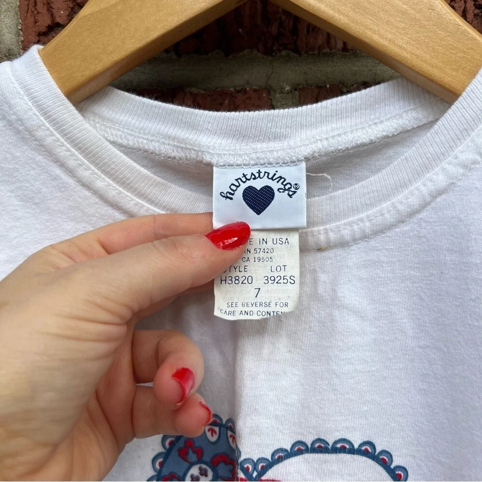 Hartstrings White American Flag Paisley Heart Short Sleeve Shirt - Image 3 of 3